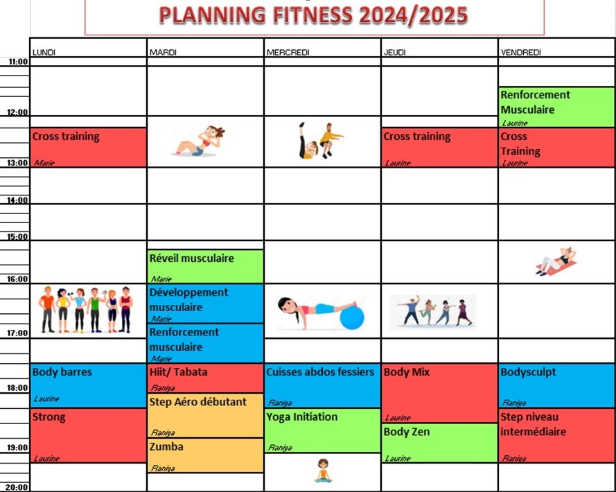 Fitness planning 2024 2025