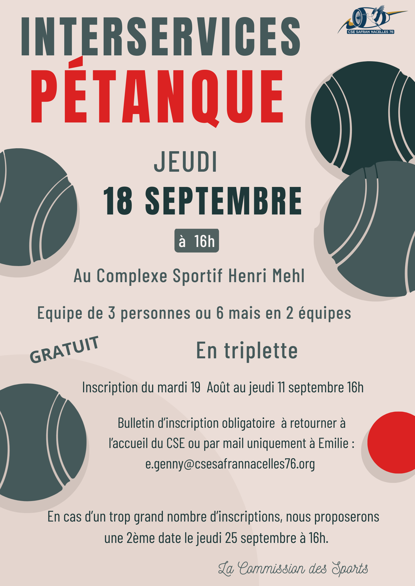 interservices pétanque Affiche